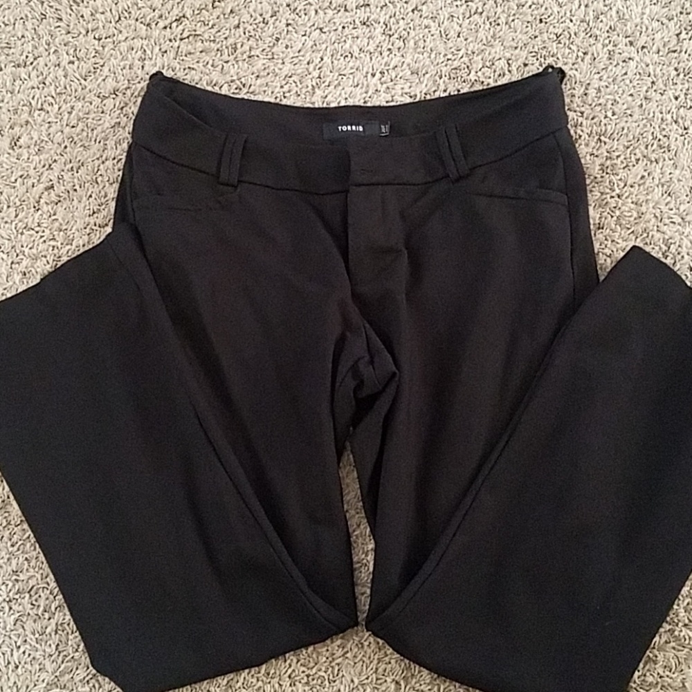 Black dress trousers.